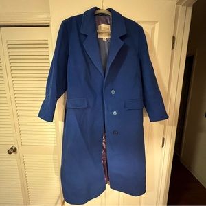 Vintage London Fog Blue Wool Coat Size 10 Petite